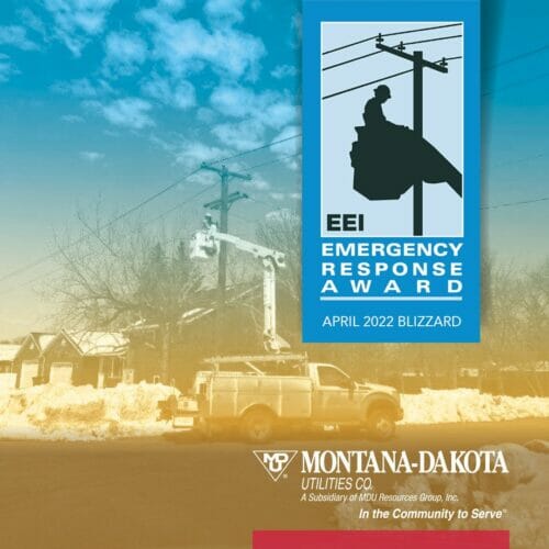 Montana-Dakota Utilities receives Emergency Response Award from Edison Electric Institute