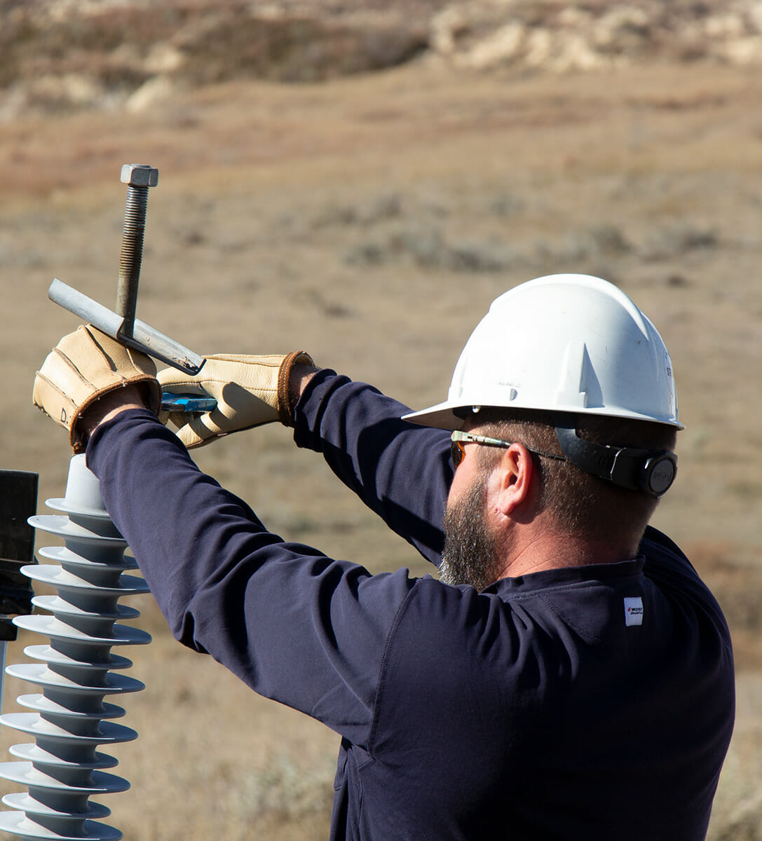 A man in a hardhat working