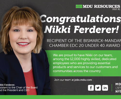 Ferderer named to Bismarck Mandan Chamber EDC's "20 Under 40" list